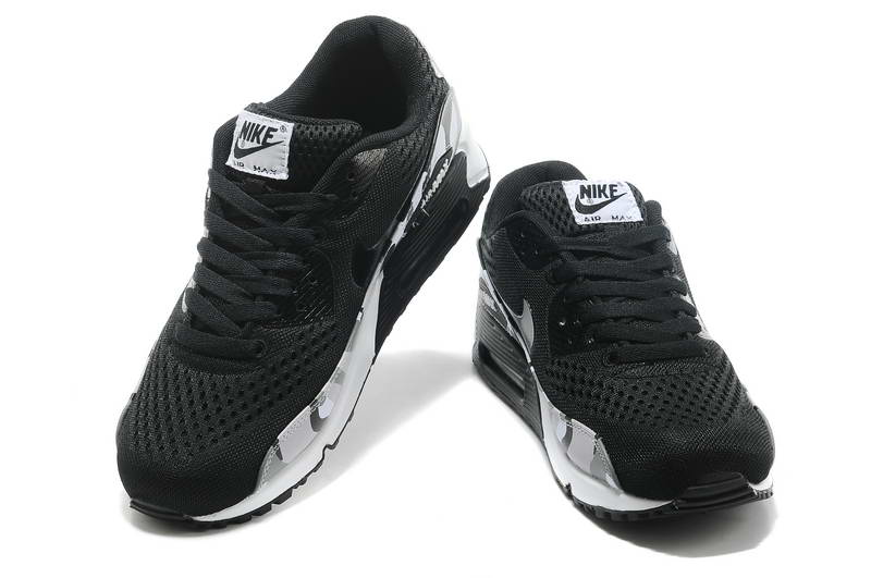 Air Max 90 Chaussures Hommes PRM EM Tissage camouflage Noir Blanc (1)